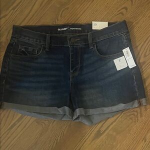 Old Navy Women's Dark Blue Denim Shorts boyfriend style